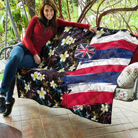 Hawaiian Flag Day Quilt Tropical Flowers and Leaves