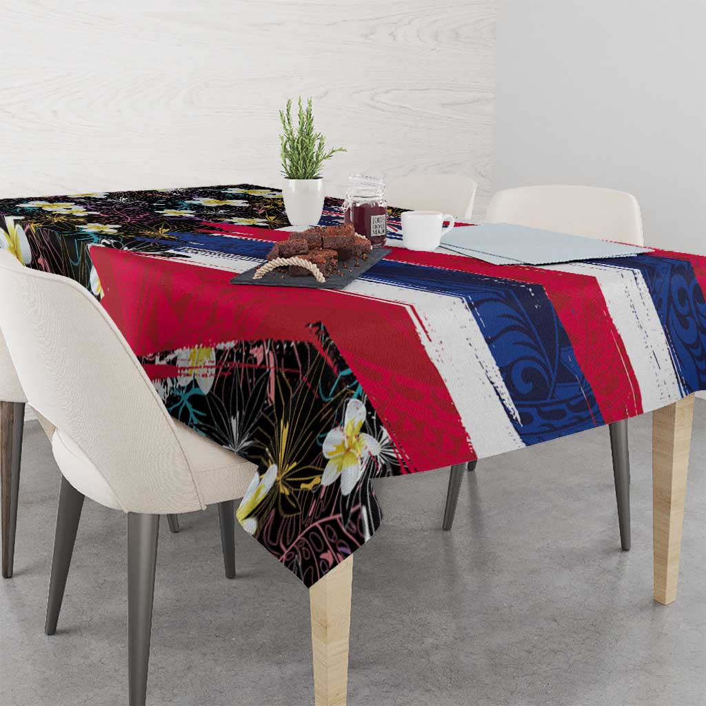 Hawaiian Flag Day Tablecloth Tropical Flowers and Leaves LT03 - Polynesian Pride