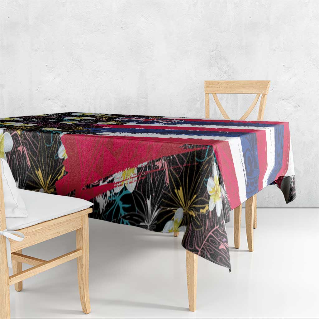 Hawaiian Flag Day Tablecloth Tropical Flowers and Leaves LT03 - Polynesian Pride
