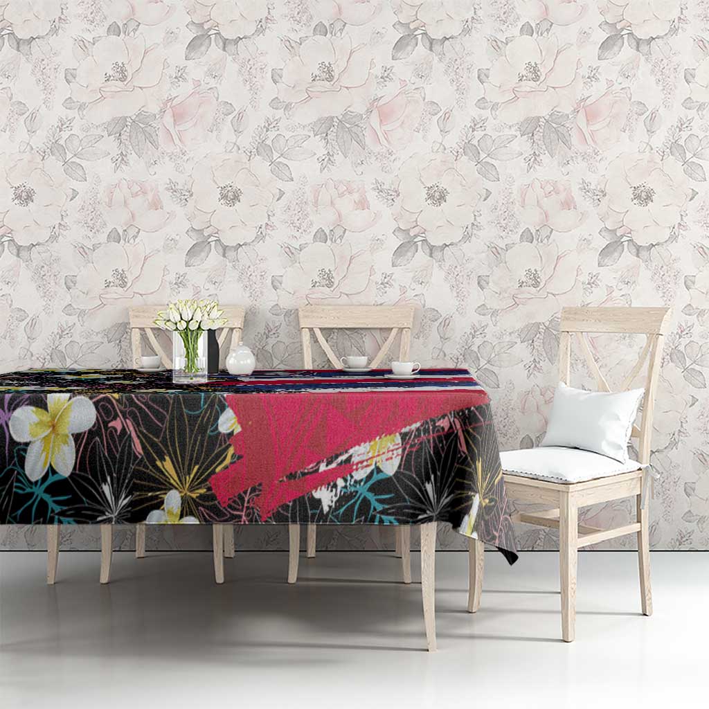 Hawaiian Flag Day Tablecloth Tropical Flowers and Leaves LT03 - Polynesian Pride