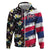 Hawaiian Flag Day Zip Hoodie Tropical Flowers and Leaves