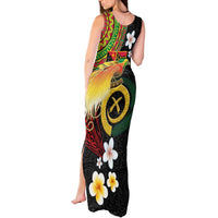 Vanuatu and Papua New Guinea Together Tank Maxi Dress Bird-of-paradise and Pig Tusk Melanesian Pattern
