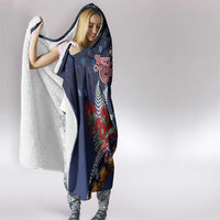 Australia and New Zealand Hooded Blanket Merry Christmas-Tuatara and Koala with Plants Xmas Style