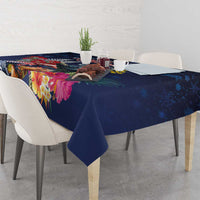 Australia and New Zealand Tablecloth Merry Christmas-Tuatara and Koala with Plants Xmas Style LT03 - Polynesian Pride