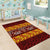 Samoa Siapo and Tapa Area Rug Pacific Tribal Pattern with Hibiscus Striped Style