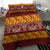 Samoa Siapo and Tapa Bedding Set Pacific Tribal Pattern with Hibiscus Striped Style