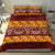 Samoa Siapo and Tapa Bedding Set Pacific Tribal Pattern with Hibiscus Striped Style