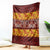 Samoa Siapo and Tapa Blanket Pacific Tribal Pattern with Hibiscus Striped Style