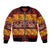 Samoa Siapo and Tapa Bomber Jacket Pacific Tribal Pattern with Hibiscus Striped Style