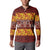 Samoa Siapo and Tapa Button Sweatshirt Pacific Tribal Pattern with Hibiscus Striped Style