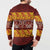 Samoa Siapo and Tapa Button Sweatshirt Pacific Tribal Pattern with Hibiscus Striped Style