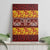 Samoa Siapo and Tapa Canvas Wall Art Pacific Tribal Pattern with Hibiscus Striped Style