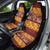 Samoa Siapo and Tapa Car Seat Cover Pacific Tribal Pattern with Hibiscus Striped Style