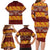 Samoa Siapo and Tapa Family Matching Long Sleeve Bodycon Dress and Hawaiian Shirt Pacific Tribal Pattern with Hibiscus Striped Style