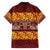 Samoa Siapo and Tapa Family Matching Off The Shoulder Long Sleeve Dress and Hawaiian Shirt Pacific Tribal Pattern with Hibiscus Striped Style