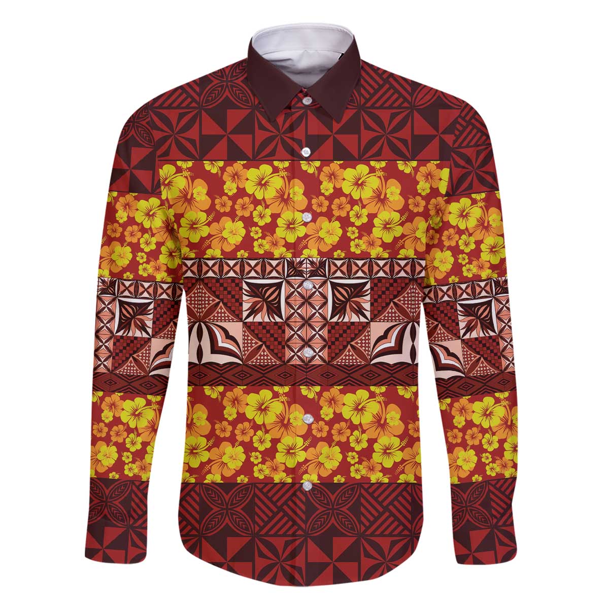 Samoa Siapo and Tapa Family Matching Off The Shoulder Long Sleeve Dress and Hawaiian Shirt Pacific Tribal Pattern with Hibiscus Striped Style