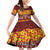 Samoa Siapo and Tapa Family Matching Off Shoulder Short Dress and Hawaiian Shirt Pacific Tribal Pattern with Hibiscus Striped Style