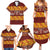 Samoa Siapo and Tapa Family Matching Summer Maxi Dress and Hawaiian Shirt Pacific Tribal Pattern with Hibiscus Striped Style