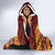 Samoa Siapo and Tapa Hooded Blanket Pacific Tribal Pattern with Hibiscus Striped Style