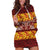 Samoa Siapo and Tapa Hoodie Dress Pacific Tribal Pattern with Hibiscus Striped Style