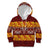 Samoa Siapo and Tapa Kid Hoodie Pacific Tribal Pattern with Hibiscus Striped Style