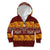 Samoa Siapo and Tapa Kid Hoodie Pacific Tribal Pattern with Hibiscus Striped Style