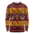 Samoa Siapo and Tapa Long Sleeve Shirt Pacific Tribal Pattern with Hibiscus Striped Style