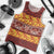 Samoa Siapo and Tapa Men Tank Top Pacific Tribal Pattern with Hibiscus Striped Style