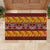 Samoa Siapo and Tapa Rubber Doormat Pacific Tribal Pattern with Hibiscus Striped Style