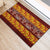 Samoa Siapo and Tapa Rubber Doormat Pacific Tribal Pattern with Hibiscus Striped Style