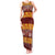 Samoa Siapo and Tapa Tank Maxi Dress Pacific Tribal Pattern with Hibiscus Striped Style