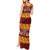 Samoa Siapo and Tapa Tank Maxi Dress Pacific Tribal Pattern with Hibiscus Striped Style