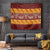 Samoa Siapo and Tapa Tapestry Pacific Tribal Pattern with Hibiscus Striped Style