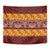 Samoa Siapo and Tapa Tapestry Pacific Tribal Pattern with Hibiscus Striped Style