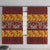 Samoa Siapo and Tapa Window Curtain Pacific Tribal Pattern with Hibiscus Striped Style