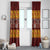 Samoa Siapo and Tapa Window Curtain Pacific Tribal Pattern with Hibiscus Striped Style