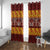 Samoa Siapo and Tapa Window Curtain Pacific Tribal Pattern with Hibiscus Striped Style