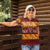 Samoa Siapo and Tapa Women Polo Shirt Pacific Tribal Pattern with Hibiscus Striped Style