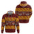 Samoa Siapo and Tapa Zip Hoodie Pacific Tribal Pattern with Hibiscus Striped Style