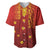 Samoa Tapa Pacific Tribal Pattern Baseball Jersey Hibiscus and Plumeria