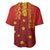 Samoa Tapa Pacific Tribal Pattern Baseball Jersey Hibiscus and Plumeria