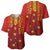 Samoa Tapa Pacific Tribal Pattern Baseball Jersey Hibiscus and Plumeria