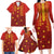 Samoa Tapa Pacific Tribal Pattern Family Matching Long Sleeve Bodycon Dress and Hawaiian Shirt Hibiscus and Plumeria