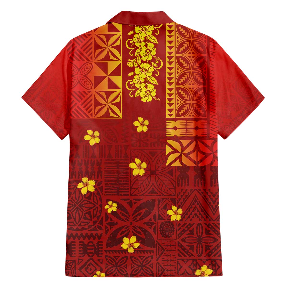 Samoa Tapa Pacific Tribal Pattern Family Matching Off The Shoulder Long Sleeve Dress and Hawaiian Shirt Hibiscus and Plumeria