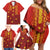 Samoa Tapa Pacific Tribal Pattern Family Matching Off Shoulder Short Dress and Hawaiian Shirt Hibiscus and Plumeria