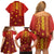 Samoa Tapa Pacific Tribal Pattern Family Matching Off Shoulder Short Dress and Hawaiian Shirt Hibiscus and Plumeria