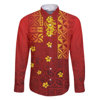 Samoa Tapa Pacific Tribal Pattern Family Matching Off Shoulder Short Dress and Hawaiian Shirt Hibiscus and Plumeria