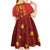 Samoa Tapa Pacific Tribal Pattern Kid Short Sleeve Dress Hibiscus and Plumeria