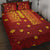 Samoa Tapa Pacific Tribal Pattern Quilt Bed Set Hibiscus and Plumeria