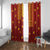 Samoa Tapa Pacific Tribal Pattern Window Curtain Hibiscus and Plumeria